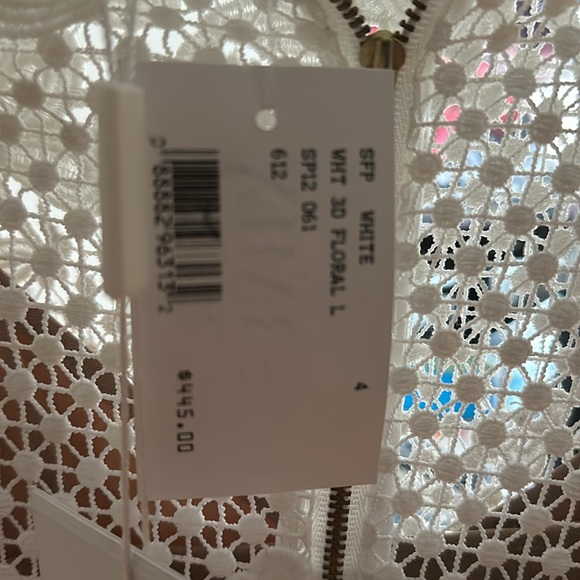 New Self-Portrait 3D Floral Mini Dress in White (NEW Sold Out Dress) NWT - Picture 10 of 12